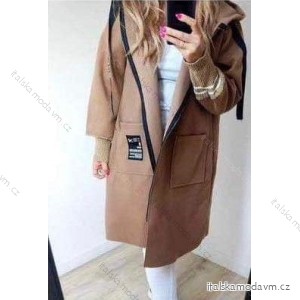 Kabát flaušový dlhý dámsky nadrozmer (L/XL/2XL ONE SIZE) TALIANSKA MÓDA IMD23521S