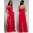 Overal dlhý elegantný na ramienka dámsky (S/M ONE SIZE) TALIANSKA MÓDA IMWKK23919/DUR starorůžová