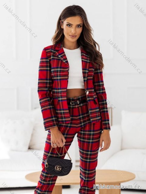 Súprava/komplet nohavice dlhé a sako dlhý rukáv dámska (S/M ONE SIZE) TALIANSKA MÓDA IMD23681