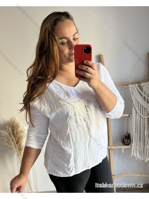 Tunika dlhý rukáv dámska (XL/2XL ONE SIZE) TALIANSKA MóDA IM423HEARTS