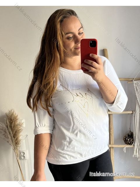 Tunika dlhý rukáv dámska nadrozmer (XL/2XL/3XL ONE SIZE) TALIANSKA MóDA IM423WITH