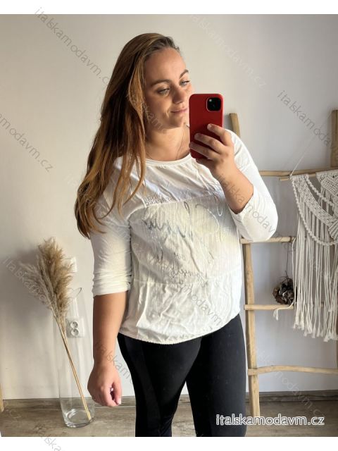 Tunika dlouhý rukáv dámská nadrozměr (XL/2XL/3XL ONE SIZE) ITALSKá MóDA IM423STAY