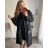 Kabát na zip s kapucí dlouhý rukáv dámská nadrozměr (XL/2XL/3XL ONE SIZE) ITALSKÁ MÓDA IM423BETTY