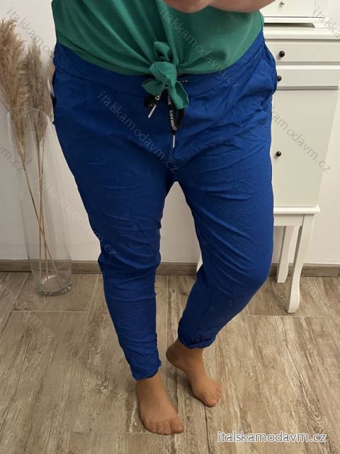Nohavice dlhé strečové dámske nadrozmer (XL/2XL/3XL ONE SIZE) TALIANSKA MÓDA IMWQ23034/DUR
