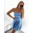 Šaty elegantné spoločenské na ramienka dámske (S/M ONE SIZE) TALIANSKA MóDA IM322461/UL tmavě vínová