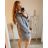Kabát dlouhý rukáv dámský nadrozměr (3XL/4XL ONE SIZE) ITALSKÁ MODA IM423BEATY
