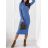 Šaty úpletové dlhý rukáv dámske (S/M/L ONE SIZE) TALIANSKA MÓDA IMD23614/01