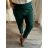 Kalhoty dlouhé dámské nadrozměr (2XL/3XL ONE SIZE) ITALSKÁ MÓDA IMWQ23156/DUR smaragdová 2LX/3XL
