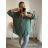 Tunika košilová dlouhý rukáv dámská nadrozměr (3XL/4XL ONE SIZE) ITALSKÁ MÓDA IMWQ233252/DUR fuchsiová 3XL/4XL