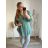 Tunika košilová dlouhý rukáv dámská nadrozměr (3XL/4XL ONE SIZE) ITALSKÁ MÓDA IMWQ233252/DUR smaragdová 3XL/4XL