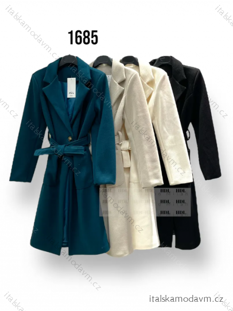 Kabát flaušový dlhý rukáv dámsky (S/M ONE SIZE) TALIANSKA MÓDA IMPHD231685