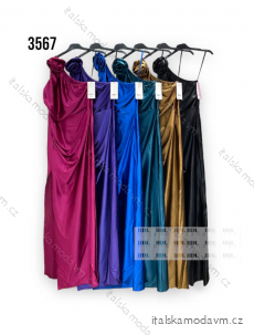 Šaty dlhé spoločenské na ramienka dámske (S/M ONE SIZE) TALIANSKA MÓDA IMPHD233567