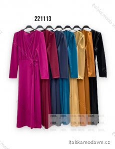 Šaty elegantný dlhý rukáv dámske (S/M ONE SIZE) TALIANSKA MÓDA IMPHD23221113