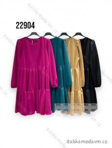 Šaty elegantný dlhý rukáv dámske (S/M ONE SIZE) TALIANSKA MÓDA IMPHD2322904