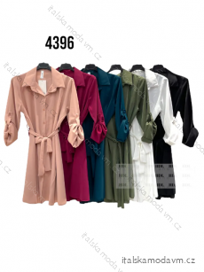 Šaty košeľové dlhý rukáv dámske (S/M ONE SIZE) TALIANSKA MÓDA IMPHD234396