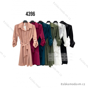Šaty košeľové dlhý rukáv dámske (S/M ONE SIZE) TALIANSKA MÓDA IMPHD234396