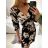 Šaty elegantný dlhý rukáv icecool dámske (S/M ONE SIZE) TALIANSKA MODA IMM23M284-2/DU