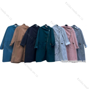 Kabát jesenný dlhý rukáv dámsky nadrozmer (2XL/3XLONE SIZE) TALIANSKA MÓDA IMD23727