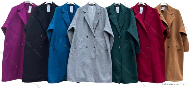 Kabát jesenný dlhý rukáv dámsky nadrozmer (3XL/4XL ONE SIZE) TALIANSKA MÓDA IMD23728