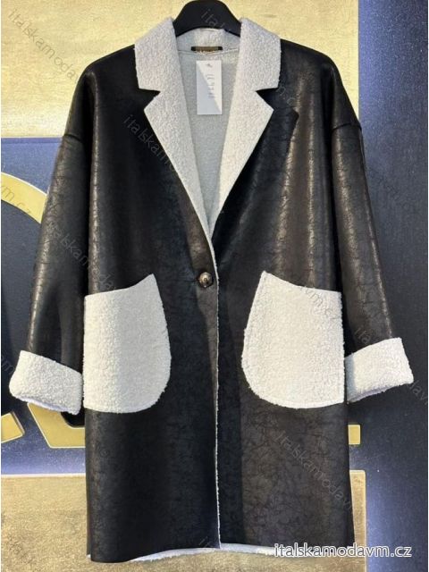 Kabát dlhý rukáv dámsky (S/M ONE SIZE) TALIANSKA MÓDA IMM23M9986