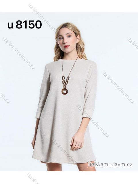 Šaty teplé s príveskom dlhý rukáv dámska (S/M) TALIANSKA MÓDA IMM23M8150