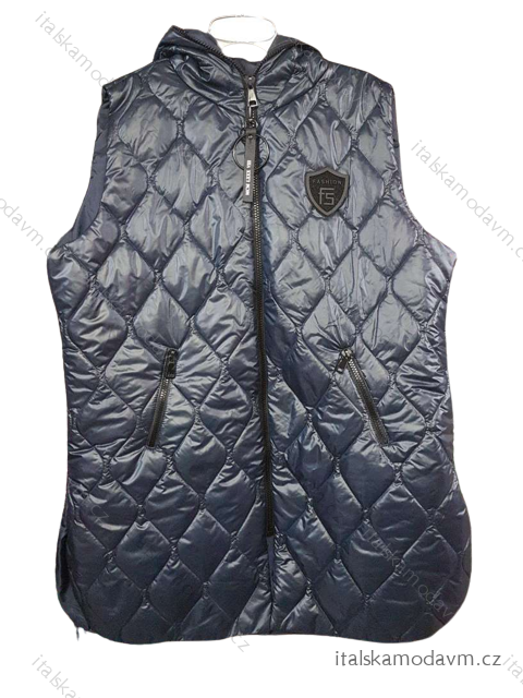 Vesta šusťáková bez rukávov dámska nadrozmer (42-44-46-48-50-52) POLSKÁ MÓDA PMLEW2201-1/DU