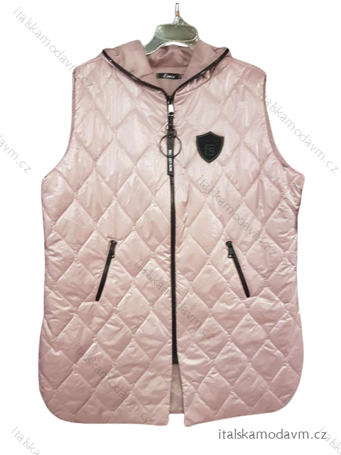 Vesta šusťáková bez rukávov dámska nadrozmer (42-44-46-48-50-52) POLSKÁ MÓDA PMLEW2201-3/DU