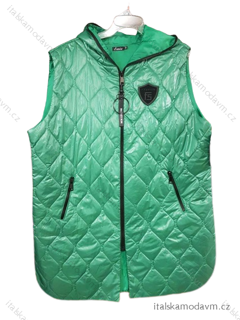 Vesta šusťáková bez rukávov dámska nadrozmer (42-44-46-48-50-52) POLSKÁ MÓDA PMLEW2201-5/DU