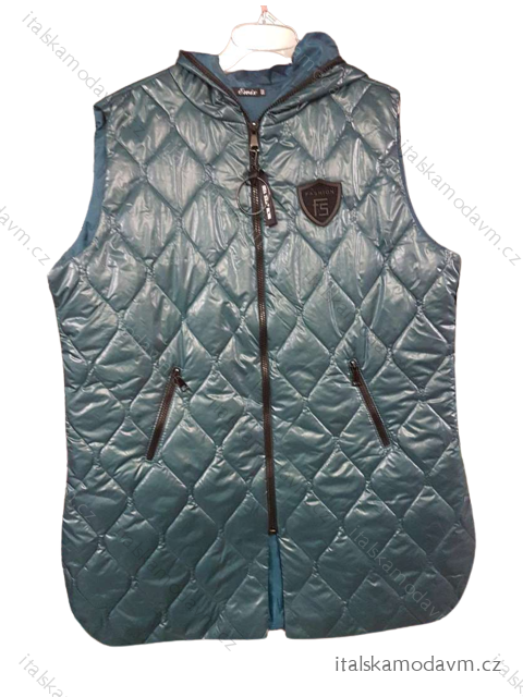 Vesta šusťáková bez rukávov dámska nadrozmer (42-44-46-48-50-52) POLSKÁ MÓDA PMLEW2201-12/DU