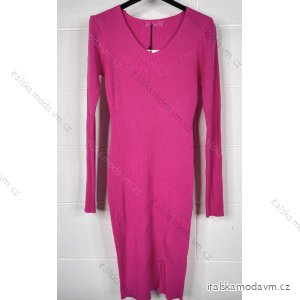Šaty úpletové dlhý rukáv dámske (S/M ONE SIZE) TALIANSKA MÓDA IMPBB23Z8080