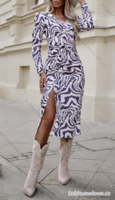 Šaty dlhé elegantný dlhý rukáv dámske (S/M ONE SIZE) TALIANSKA MÓDA IIMWAA233872