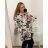 Mikina na zips s kapucňou dlhý rukáv dámska nadrozmer (2XL/3XL/4XL ONE SIZE) TALIANSKA MóDA IM423HENNA-1/DR