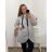 Mikina teplá na zips s kapucňou dlhý rukáv dámska nadrozmer (2XL/3XL ONE SIZE) TALIANSKA MÓDA IM423DANCE/DU