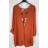 Tunika/Blúzka s príveskom dlhý rukáv dámska (S/M ONE SIZE) TALIANSKA MÓDA IMPBB2323397h