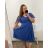 Šaty společenské elegantní šifonové krátký rukáv dámské nadrozměr (XL/2XL ONE SIZE) ITALSKÁ MÓDA IMM22ZO9013/DR zelená