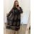Šaty dlouhé šifonové dlouhý rukáv dámské nadrozměr (3XL/4XL ONE SIZE) ITALSKÁ MÓDA IMWEC23ITALY/DU černá