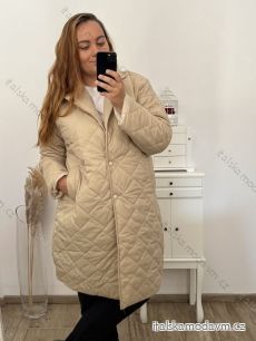 Bunda kabát prošívaný dlhý rukáv dámska nadrozmer (2XL/3XL ONE SIZE) TALIANSKA MÓDA IMWCT233519