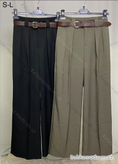 Nohavice dlhé elegantné s opaskom dámske (SL) TALIANSKA MÓDA IMPLP2338452016