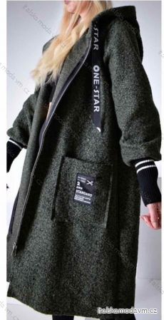 Kabát baránkový flaušový dlhý rukáv dámsky (S/M/L ONE SIZE) TALIANSKA MÓDA IMWBL23007