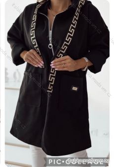 Kabát flaušový oversize s kapucňou dlhý rukáv dámsky (S/M/L ONE SIZE) TALIANSKA MÓDA IMWBL23027