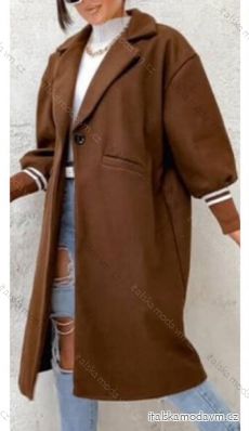 Kabát flaušový oversize dlhý rukáv dámsky (S/M/L ONE SIZE) TALIANSKA MÓDA IMWBL23028