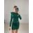 Šaty elegantní dlouhý rukáv dámské (S/M ONE SIZE) ITALSKÁ MÓDA IMPBB23B22945