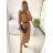 Šaty košeľové s opaskom dlhý rukáv dámske (S/M ONE SIZE) TALIANSKA MÓDA IMPBB22E9511/DR čierna S/M