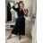 Šaty košeľové s opaskom dlhý rukáv dámske (S/M ONE SIZE) TALIANSKA MÓDA IMPBB22E9511/DUR   hnedá   S/M