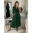 Šaty košeľové s opaskom dlhý rukáv dámske (S/M ONE SIZE) TALIANSKA MÓDA IMPBB22E9511/DUR   hnedá   S/M