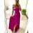 Šaty carmen dlouhé na ramínka elegantní saténové dámské (S/M ONE SIZE) ITALSKÁ MÓDA IMPBB22B22735/DR bílá