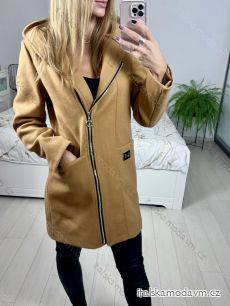 Kabát na zips s kapucňou dlhý rukáv dámsky (S-3XL) TALIANSKA MÓDA IMT22023/DU