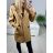 Kabát na zips s kapucňou dlhý rukáv dámsky (S-2XL) TALIANSKA MÓDA IMT22023/DU S svetlo ružová