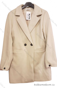 Kabát flaušový dlhý dámsky (S-XL) TALIANSKA MÓDA IMD221107-2/DU