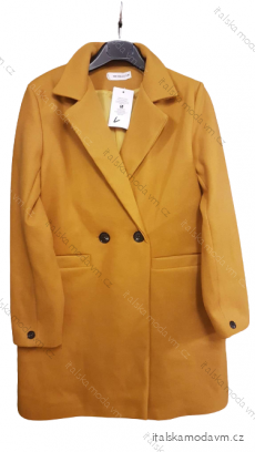 Kabát flaušový dlhý dámsky (S-XL) TALIANSKA MÓDA IMD221107-3/DU